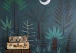 Forest Mural Midnight wallpaper