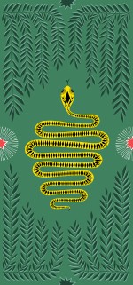 SNAKE MURAL: Green & Yellow