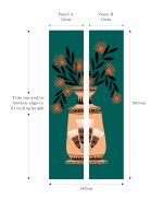 Vase 2 Mural: Forest Green