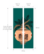 Vase 3 Mural: Forest Green