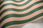 Stripe: Stone & Forest Green Wallpaper