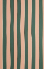 Stripe: Stone & Forest Green Wallpaper
