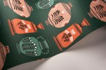 Vase Collection Wallpaper: Stone & Forest Green