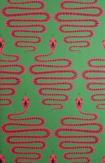Snakes: Green & Pink Wallpaper