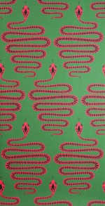 Snakes: Green & Pink Wallpaper