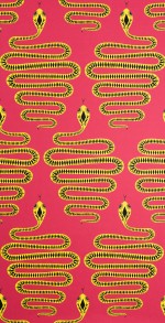 Snakes: Pink & Yellow Wallpaper