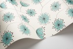 Dandelion Mobile Porcelain With Powder Blue Wallpaper rouched