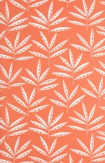 Pea Pods Terracotta Wallpaper