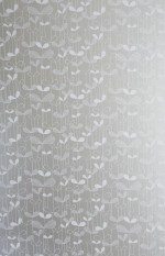Saplings Silver With White Wallpaper