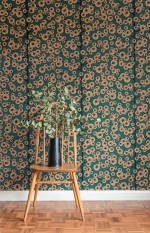 COTTON TREE Gunmetal Wallpaper