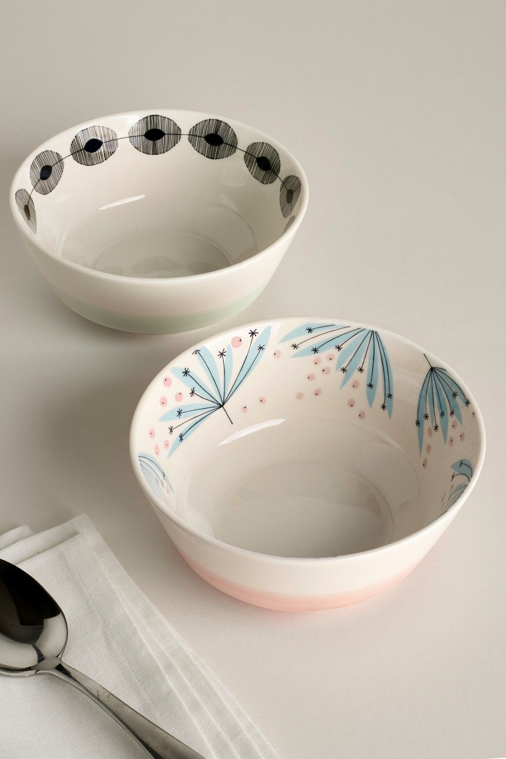 Wildflower & Dewdrops: Cereal Bowls Set of 2