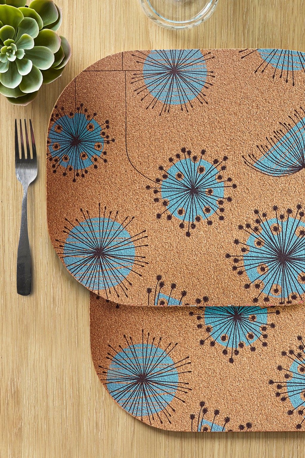 Dandelion Mobile: Cork Placemats - Set of 2