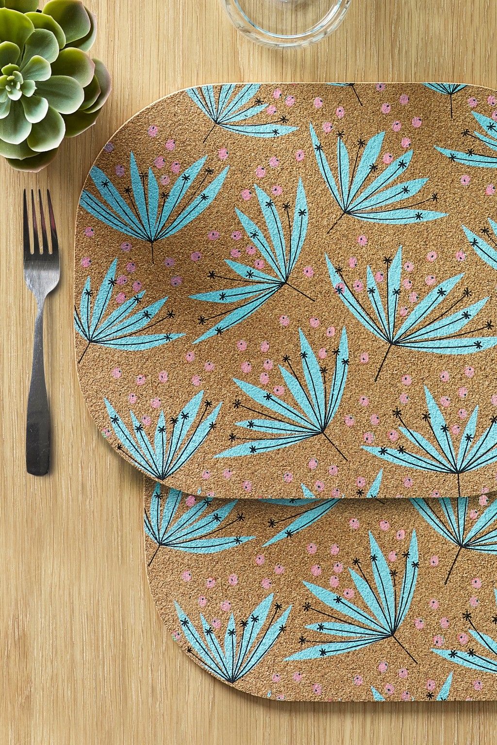Wildflower: Cork Placemats - Set of 2