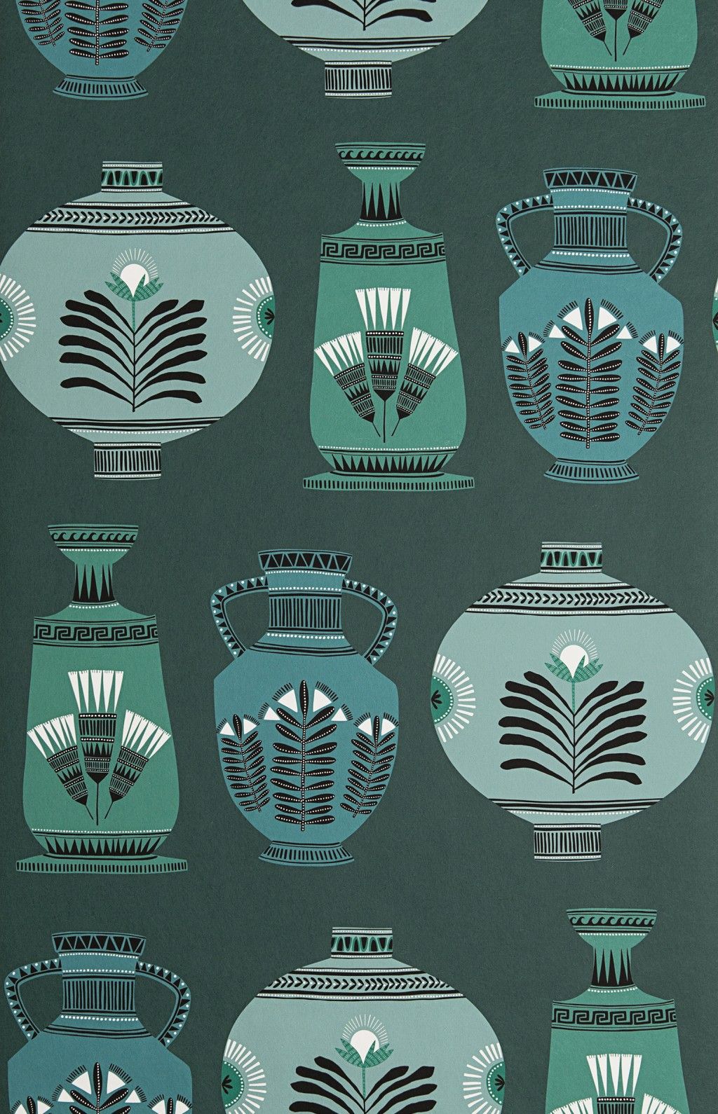 Vase Collection: Blue & Forest Green