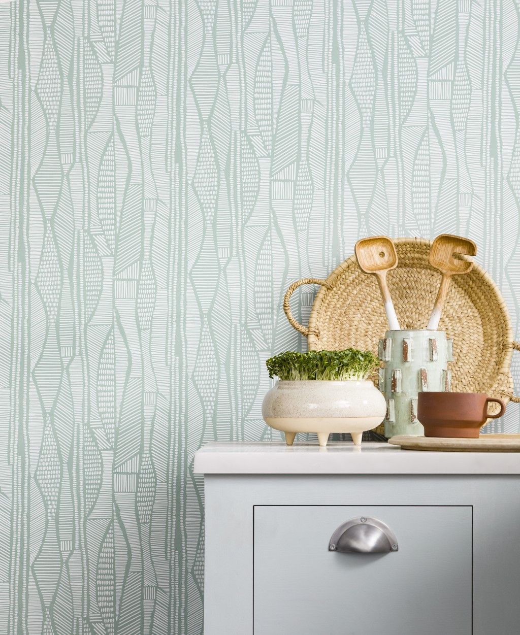 Mid-Century Kitchen Wallpaper