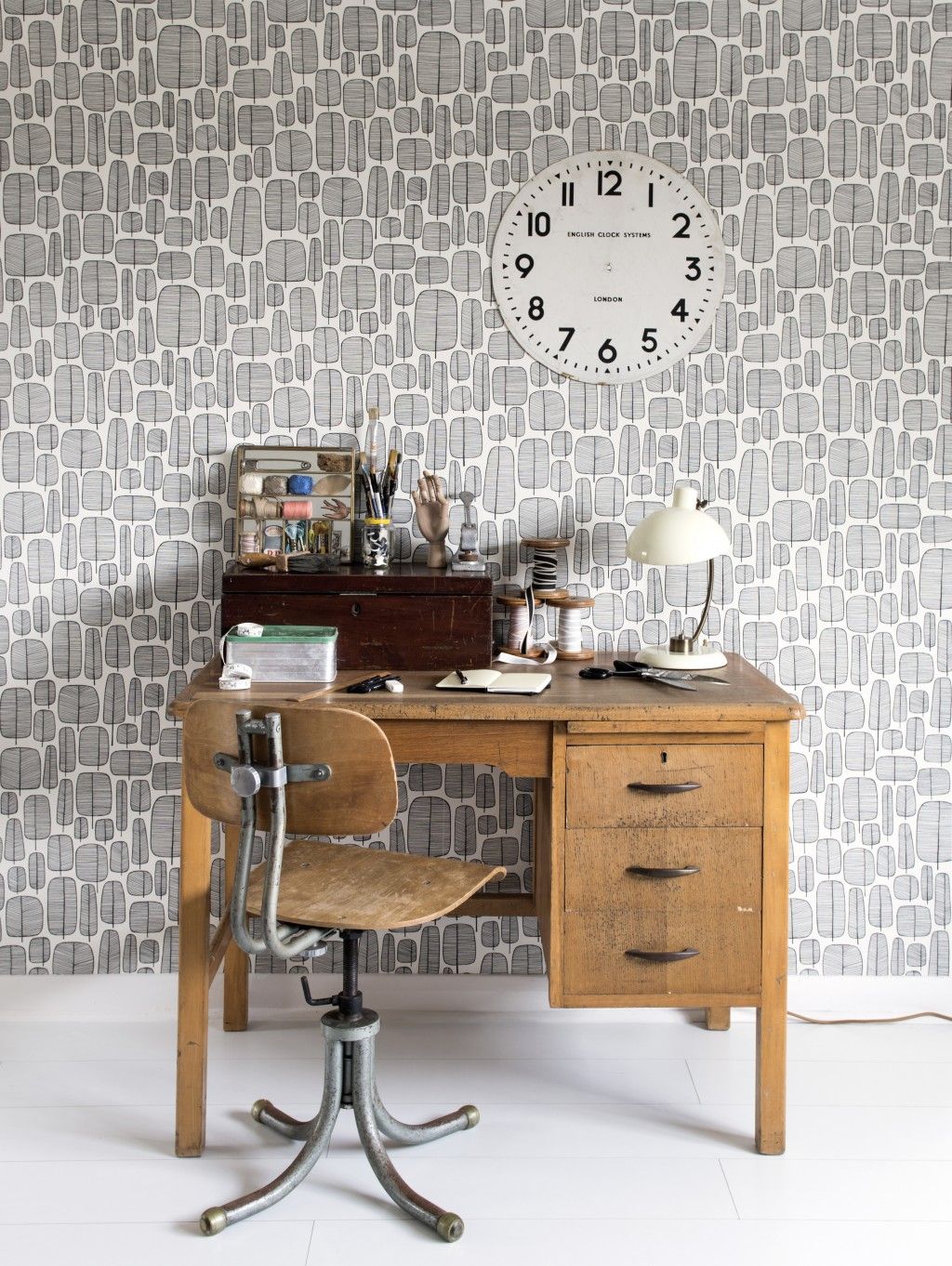 Scandi Office Wallpaper